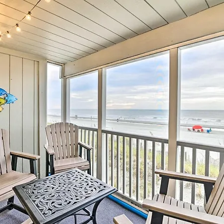 Oceanfront Condo With Furnished Deck And Views!